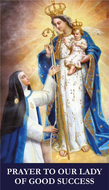 Our Lady of Good Success Prayer Card